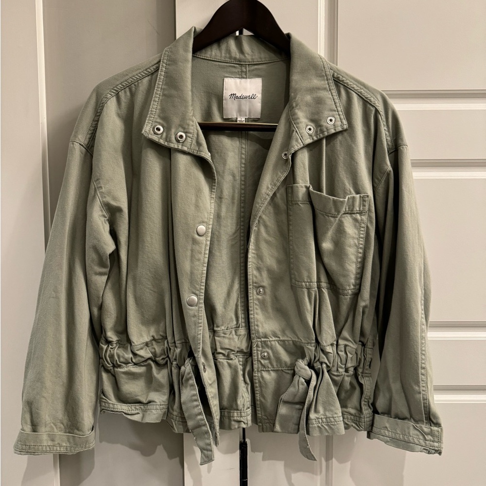 Madewell Womens Military Jacket Sage Green Sage Size S